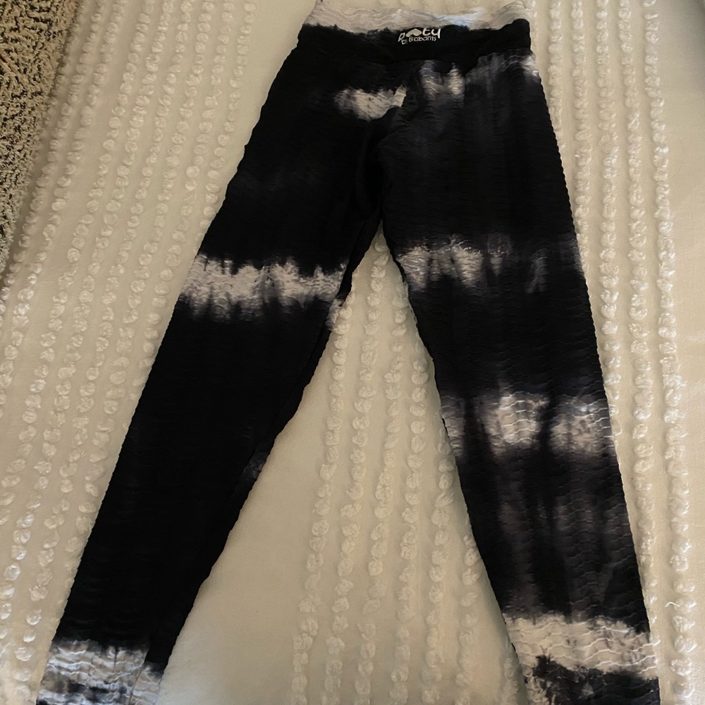 BBB Tie Dye Leggings - Full Length - B&W